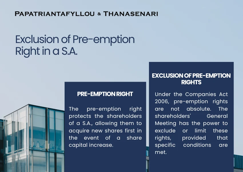 Exclusion of Pre-emption Rights - business litigation